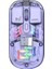 M379 Çift Bağlantılı Bluetooth Kablosuz Modlu + 2.4gh Type-C Şarjlı Gaming Mouse Mor 1