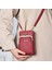 Cep Telefonu Çantası Kadın Basit Cüzdan Çift Fermuarlı Çanta Lychee Desen Tek Omuz Crossbody Çanta Kadın (Yurt Dışından) 4