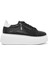 Kadın Siyah Fermuarlı Bağcıklı Kalın Tabanlı Deri Sneaker 25SFD511118 1