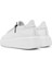 Kadın Beyaz Fermuarlı Bağcıklı Kalın Tabanlı Deri Sneaker 25SFD511118 5