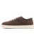 Erkek Vizon Bağcıklı Kalın Tabanlı Süet Deri Sneaker 25SFD632010 2