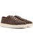Erkek Vizon Bağcıklı Kalın Tabanlı Süet Deri Sneaker 25SFD632010 3