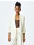 Drape Detaylı 3/4 Uzun Kollu Blazer Ceket 3