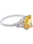 Kadın Sarı Renk Taş Detay Gümüş Yüzük 1