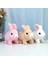 Peluş Kulakları ve Ayakları Hareket Eden Sesli Oyuncak Hareketli Tavşan Pembe 1