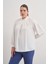 Pili Detaylı Dik Yakalı Bluz 1