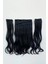 Siyah Dalgalı Saç 3 Parça Çıtçıtlı Postiş Takma Saç 60 cm 140 gr Isıya Dayanıklı Yarımay 2
