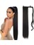 Siyah At Kuyruğu Saç Düz Postiş 60 cm Isıya Dayanıklı 1