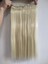 Platin Sarı Düz Saç Yarımay Çıtçıtlı Postiş Takma Saç 60CM 140GR Isıya Dayanıklı 2