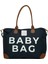 Lacivert Baby Bag Baskılı Garnili Anne Bebek Çantası 1