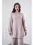 Comfort Kapüşonlu Bej Sweatshirt T-1472 2