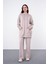 Comfort Kapüşonlu Bej Sweatshirt T-1472 3