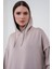 Comfort Kapüşonlu Bej Sweatshirt T-1472 4