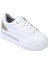 Olala Kadın Sneakers Bağcıklı Arka Desenli Spor Ayakkabı Beyaz Deri 2