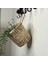 Dekoratif Çok Amaçlı Doğal El Yapımı Hasır Saksı Sepet / 10X10CM 4