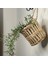 Dekoratif Çok Amaçlı Doğal El Yapımı Hasır Saksı Sepet / 10X10CM 5