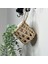 Dekoratif Çok Amaçlı Doğal El Yapımı Hasır Saksı Sepet / 10X10CM 5