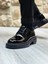 Black Bocel Shiny 3293 Hakiki Deri Rugan Erkek Casual Siyah 2