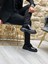 Black Bocel Shiny 3293 Hakiki Deri Rugan Erkek Casual Siyah 4