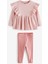 Pamuklu Pembe Uzun Kollu Fitilli Alt Üst Takım 1