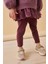Pamuklu Mor Sweatshirt Dantel Detaylı Uzun Kollu Alt Üst Takım 4