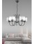 Bilge 5 Li Modern (Siyah) Kristal Taşlı Salon Yatak Odası Mutfak Genç Odası Avize 1