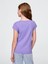 Kız Çocuk Mor Grafik T-Shirt 3