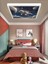 Uzay, Astronot, Yıldız Avize, 60WATT, Beyaz Işık, 60 x 60 Modern Kare LED Avize, Çocuk Odası Uzay 1