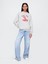 Kadın Gri Gap Logo Vintage Soft Fransız Havlu Kumaş Sweatshirt 5