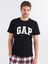Erkek Siyah Gap Logo Bisiklet Yaka T-Shirt 1