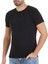 3'lü Erkek Siyah Bisiklet Yaka Kısa Kollu Modal Atlet T-Shirt 1