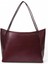 Kadın Bordo Çift Saplı Fermuarlı Shopper Çanta 2