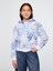 Kız Çocuk Mavi Gap Logo Fransız Havlu Kumaş Fermuarlı Sweatshirt 1