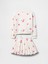 Kız Bebek Beyaz Vintage Soft Sweatshirt ve Şort Etek Outfit Set 2