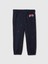 Kız Bebek Lacivert Gap Logo Kalp Desenli Pull-On Jogger Fleece Eşofman Altı 1