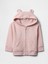 Bebek Pembe Gap Logo Fransız Havlu Kumaş Fermuarlı Sweatshirt 1