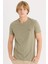 %100 Pamuk Slim Fit Dar Kesim Bisiklet Yaka Baskılı Kısa Kollu Tişört D5567AX25SP 1