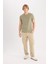 %100 Pamuk Slim Fit Dar Kesim Bisiklet Yaka Baskılı Kısa Kollu Tişört D5567AX25SP 2