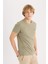 %100 Pamuk Slim Fit Dar Kesim Bisiklet Yaka Baskılı Kısa Kollu Tişört D5567AX25SP 3