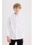 Erkek Çocuk Polo Yaka Oxford Uzun Kollu Basic Düz Gömlek W3215A625SM 3