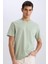 %100 Pamuk New Regular Fit Bisiklet Yaka Basic Düz Kısa Kollu Tişört V7699AZ25SP 1
