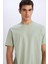 %100 Pamuk New Regular Fit Bisiklet Yaka Basic Düz Kısa Kollu Tişört V7699AZ25SP 4