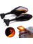 2 Adet Motosiklet Gidonu Montaj Dikiz Aynası LED Dönüş Sinyal Işıkları ile Uyumlu Yzf R1 R6 Fz1 Fz6 600R R3 (Yurt Dışından) 2