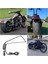 Softail Sportster ile Uyumlu LED Sinyal Işıklı Motosiklet Orak Dikiz Yan Aynası, Siyah (Yurt Dışından) 5