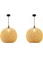 2x Dokuma Bambu Sarkıt Avize Rattan Oturma Odası Retro (Yurt Dışından) 1