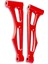 Metal Arka Yukarı Sallanma Kolları (S/r) 6016 Set Kiti Scy1/16 16102 Yüksek Hızlı Uzaktan Kumandalı Araba Aksesuarları Kırmızı (Yurt Dışından) 5