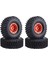 1.9 Beadlock Tekerlekler Tırmanıcı ve Kauçuk Lastikler 120MM Çap 1/10 Rc Araç Axıal SCX10 Iı -4 T6 Turuncu (Yurt Dışından) 1