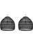 2x Rattan Lamba Sarkıt Işık Vintage Asılı LED Oturma Odası Yemek Odası Ev Dekoru Kafe Restoran Askı Lambası (Yurt Dışından) 1