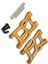 Rc Araba Yükseltme Ön Salıncak Kolu Seti C8803 1/14 144016 1/12 124016 -001 Parçalar Altın (Yurt Dışından) 3