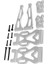 Metal Arka Yukarı ve Aşağı Sallanma Kolları (S/r) Seti Kiti Scy 1/16 Yüksek Hızlı Uzaktan Kumandalı Araba Yükseltme Aksesuarları Gümüş (Yurt Dışından) 3